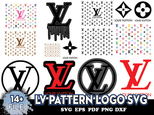 Louis Vuitton Pattern SVG - Colorful Louis Vuitton Pattern Vector