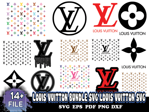 LV SVG, Louis Vuitton SVG Bundle, Louis Vuitton SVG, PNG, DXF, EPS