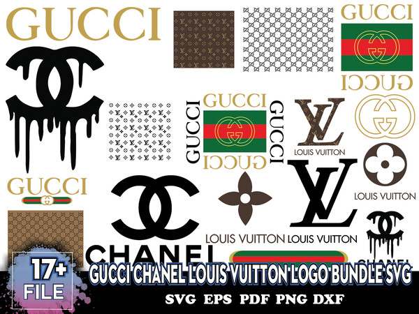 Louis Vuitton Pattern 16 Bundle Digital File SVG, Louis Vuitton Svg