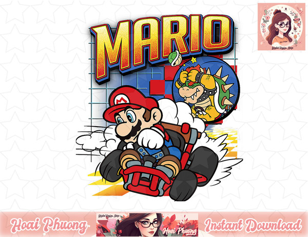 Mario Kart Bowser Mario Racing Graphic T-Shirt.jpg