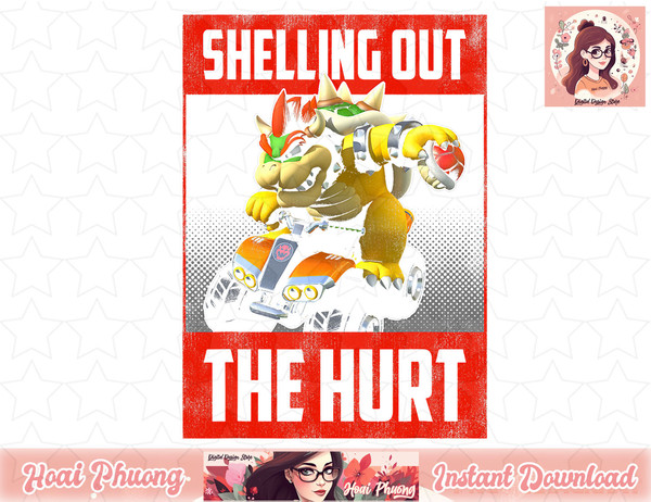 Mario Kart Bowser Shelling Out The Hurt Graphic T-Shirt.jpg