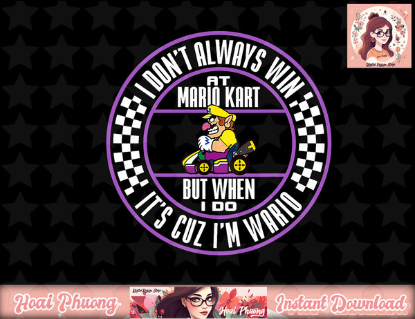 Nintendo Mario Kart Wario When I Win Circle Text PNG Sublima - Inspire ...