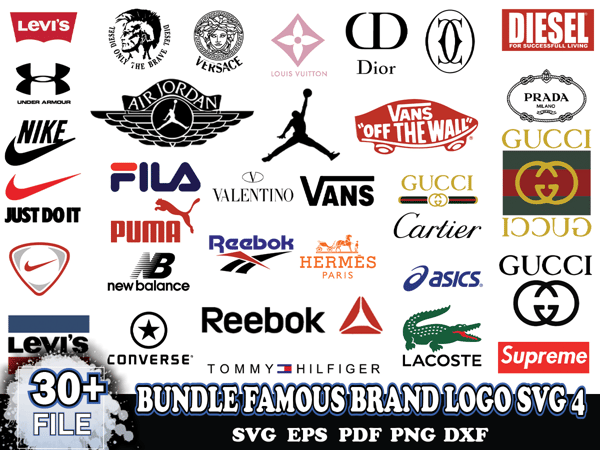 Bundle Brand Logo Svg, Nike Logo Svg, Dior Logo Svg in 2023
