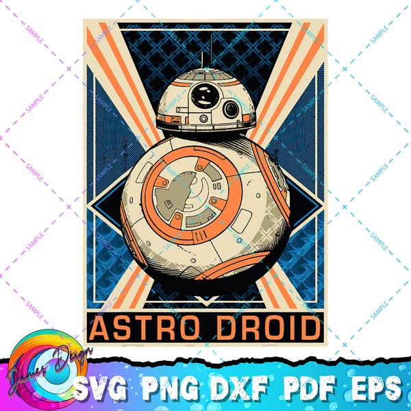 Star Wars The Force Awakens BB-8 Astro Droid Poster T-Shirt copy.jpg