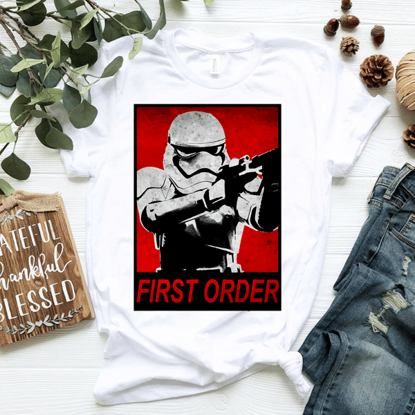 Star Wars The Force Awakens Stormtrooper First Order Poster T-Shirt.png