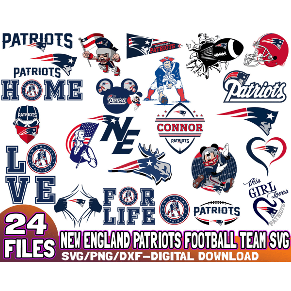 New England Patriots Football Team svg Digital File, Patriots Svg