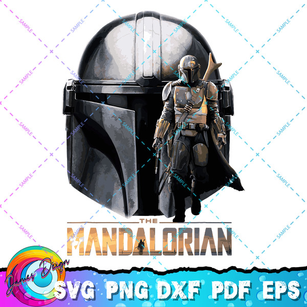 Star Wars The Mandalorian Helmet Portrait Mashup T-Shirt copy.jpg