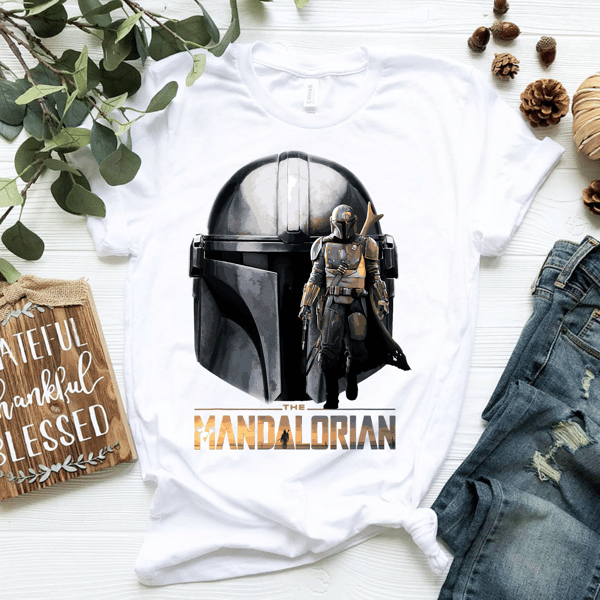 Star Wars The Mandalorian Helmet Portrait Mashup T-Shirt.png