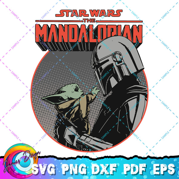 Star Wars The Mandalorian Mando and the Child Retro T-Shirt copy.jpg