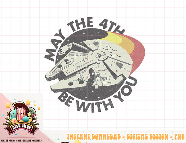 Star Wars Millennium Falcon May The 4th Be With You Retro T-Shirt copy.jpg