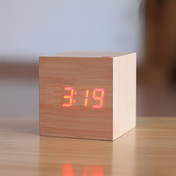 Bedside Digital Clock LED Display Desk Table Time Temperature Alarm  ModernDecor.