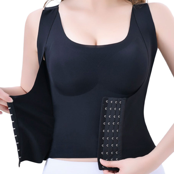 4 in 1 Waist Buttoned Bra Shapewear Tummy Control Smooth Waist Trainer Bra  Seamless Tank Top Underwear for Sport Yoga : : Clothing, Shoes &  Accessories