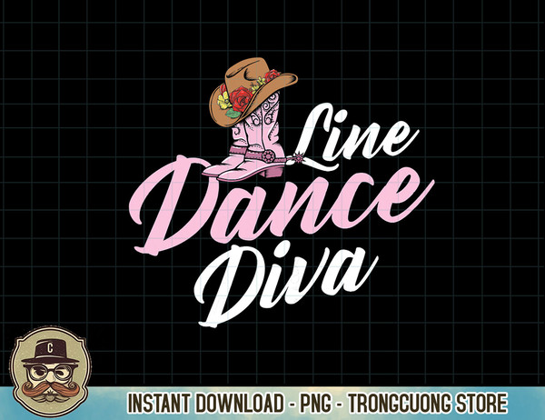 Line Dance Diva - Country Music Western Dancer Cowgirl T-Shirt copy.jpg