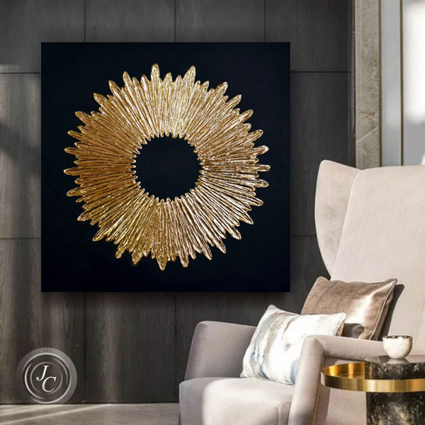 gold-and-black-textured-art-abstract-painting-on-canvas-gold-texture-on-a-black-original-artwork