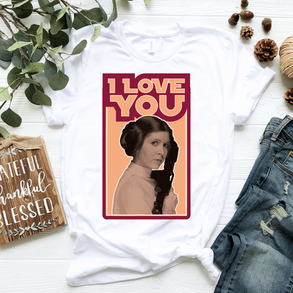 Star Wars Valentine's Day Princess Leia I Love You Vintage T-Shirt.png