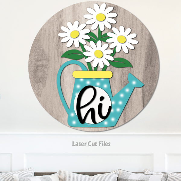 Watering Can SVG Laser Cut Files Daisy SVG Summer SVG Glowforge Files 4.png