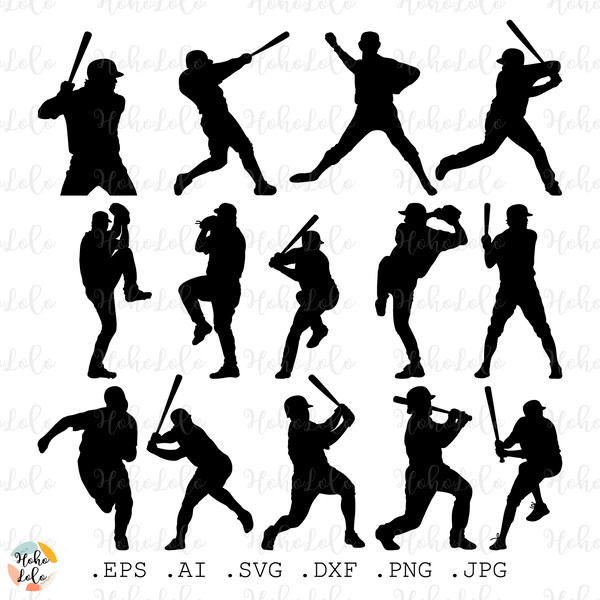 baseball player silhouette clip art