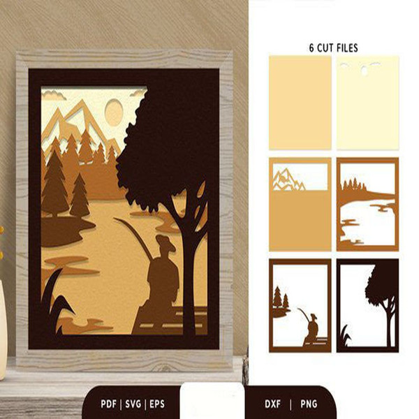 1080x1080 size Fishing-3D-Shadow-Box-Layered-Paper-Cut-3D-SVG-67196347-2-580x386.jpg