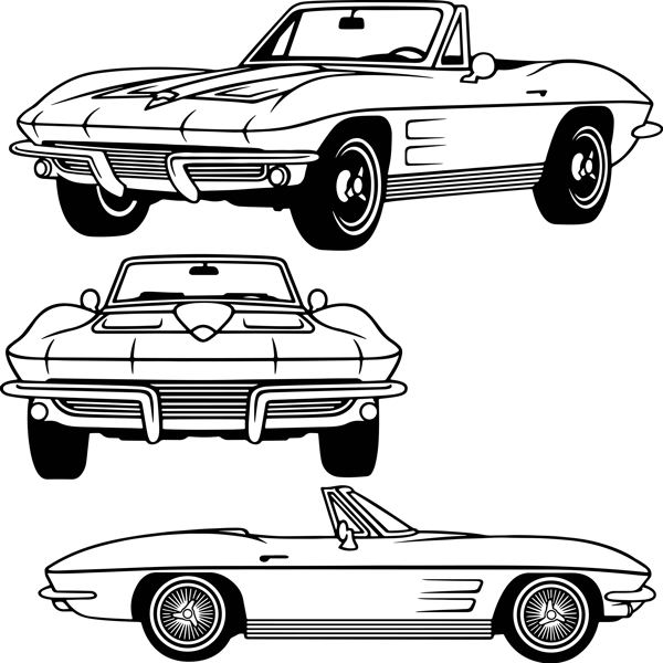 Corvette Stingray Convertible 1964 vector file.jpg