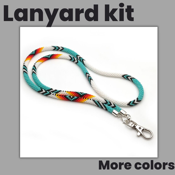 DIY lanyard ID holder kit, Bead crochet kit lanyard, Diy kit - Inspire  Uplift