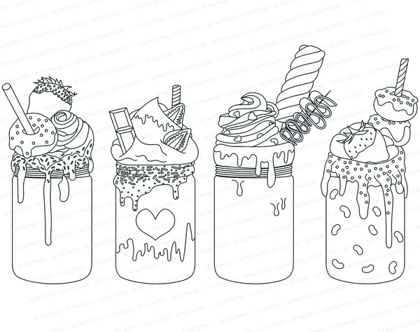 smoothie coloring pages