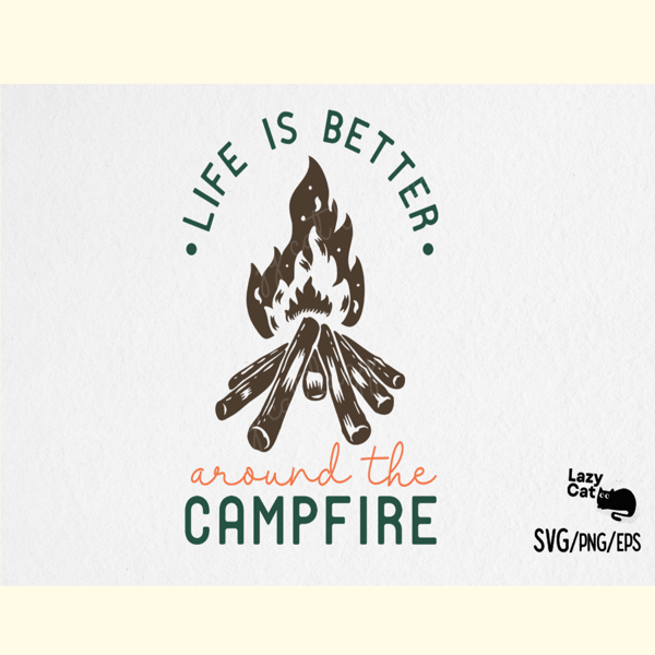 Campfire Camping SVG Design.png