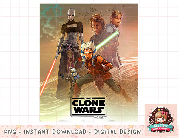 Star Wars Celebration Mural The Clone Wars Logo T-Shirt copy.jpg