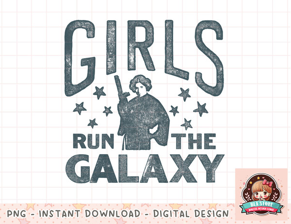 Star Wars Princess Leia Girls Run The Galaxy T-Shirt copy.jpg