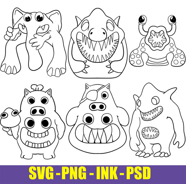 NabNab Banban SVG, Garten Of Banban Characters SVG, Jumpscare, Banbaleena,  NabNab, Cut files for Cricut, NabNab PNG