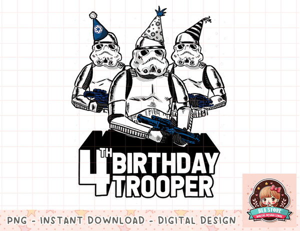 Star Wars Stormtrooper Party Hats Trio 4th Birthday Trooper T-Shirt copy.jpg