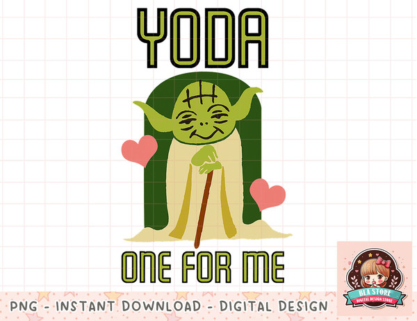 Star Wars Yoda One For Me Cute Valentine's Graphic T-Shirt T-Shirt copy.jpg