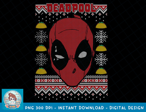 Marvel Deadpool Ugly Christmas Sweater Graphic T-Shirt T-Shirt copy.jpg