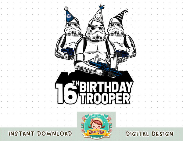 Star Wars Stormtrooper Party Hats Trio 16th Birthday Trooper T-Shirt copy.jpg