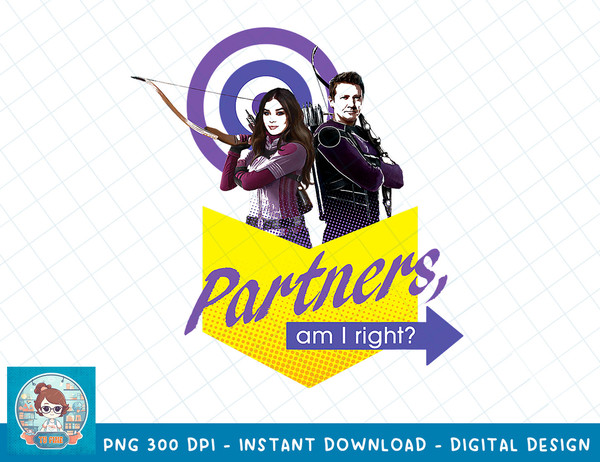 Marvel Hawkeye Kate Bishop Clint Barton Partners Am I Right T-Shirt copy.jpg