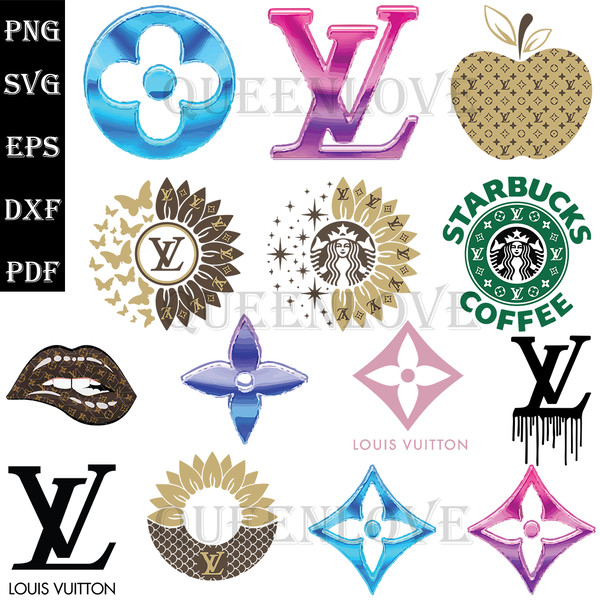 Pattern LV Starbucks SVG