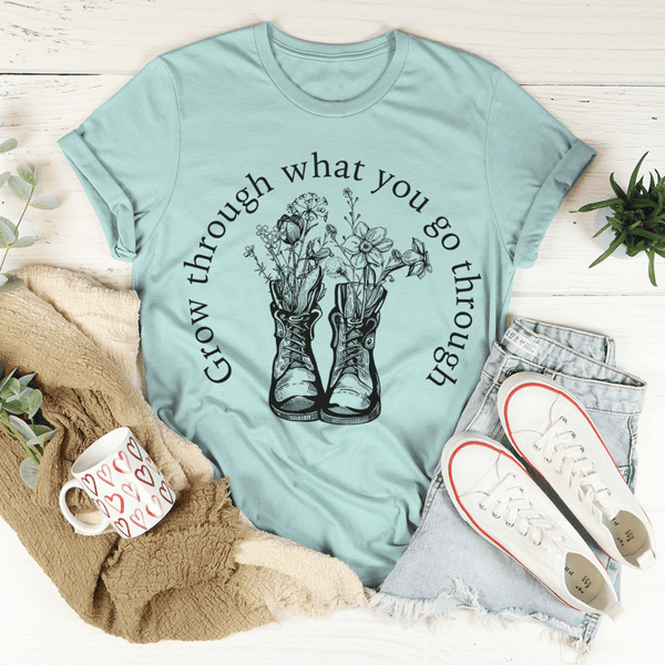 Grow Through What You Go Through Boots Tee