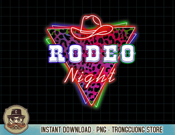 Rodeo Night Leopard Neon Cowboy Hat Tank Top copy.jpg