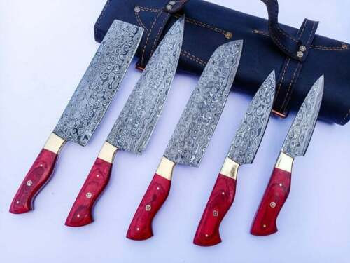 High quality kitchen knife set  Best 5-piece chef knife set with Bag