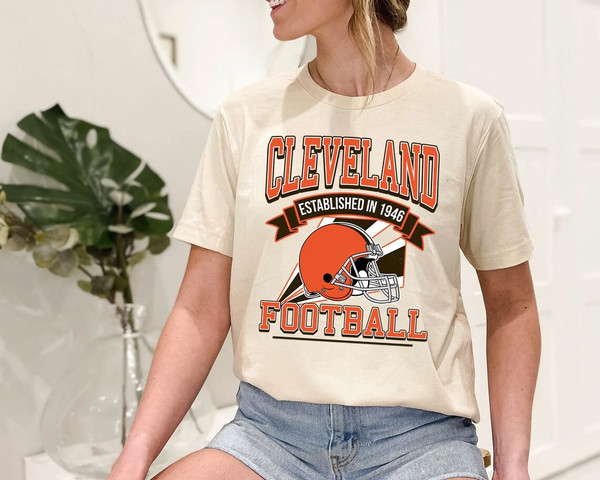 Cleveland Football Team Shirt, Retro Cleveland Football Shirt, Cleveland Football Fan, NFL Shirt, Hoodie, Tanktop