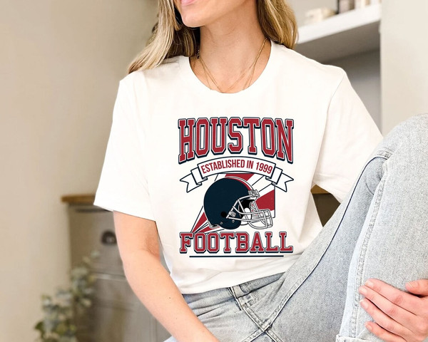 Houston Football Team Shirt, Retro Houston Football Shirt, American Football Shirt, NFL Shirt, Hoodie, Tanktop