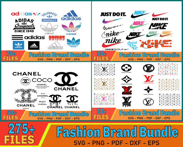 Fashion Dripping Logo Bundle Svg, Adidas Svg, Gucci Svg, Louis Vuitton Svg,  Nike Svg, Brand Logo Svg, Instant Download