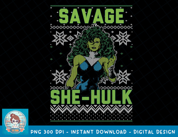 Marvel She-Hulk Savage Ugly Christmas Sweater T-Shirt copy.jpg