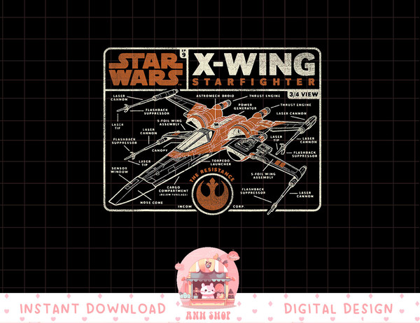 Star Wars The Rise Of Skywalker X-Wing Starfighter Schematic T-Shirt copy.jpg