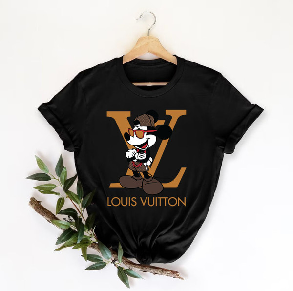 Louis Vuitton Mickey Mouse Black US T-Shirt