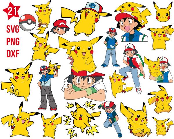 Pikachu SVG, PokemonSvg, Pikachu Png, Anime Svg, Cartoon Svg, Eps, Dxf,  Kids Shirt Svg, Pokemon Pikachu Svg, Pokemon Shirt, Pikachu Shirt