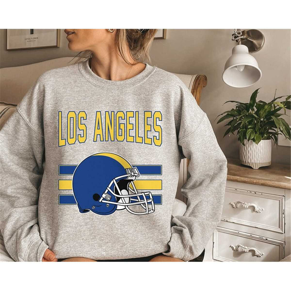 Los Angeles Rams Vintage NFL Crewneck Sweatshirt Sport Grey / 5XL