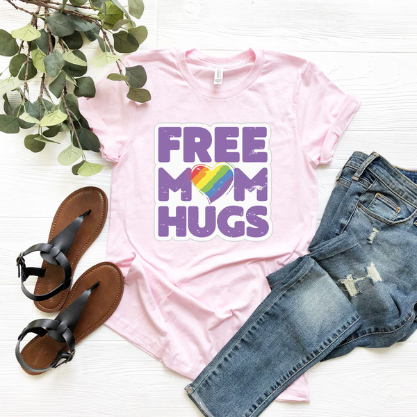 Free Mom Hugs Lgbt Mom Shirt Lgbt Awareness Lgbt Pride Sh Inspire Uplift