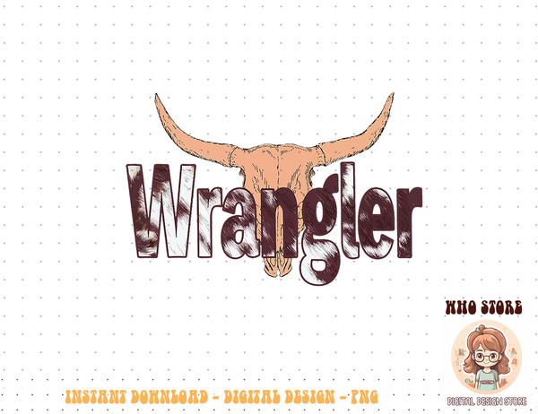 Vintage Rodeo Wrangler Western Cow Skull Print Wrangler T-Shirt copy.jpg