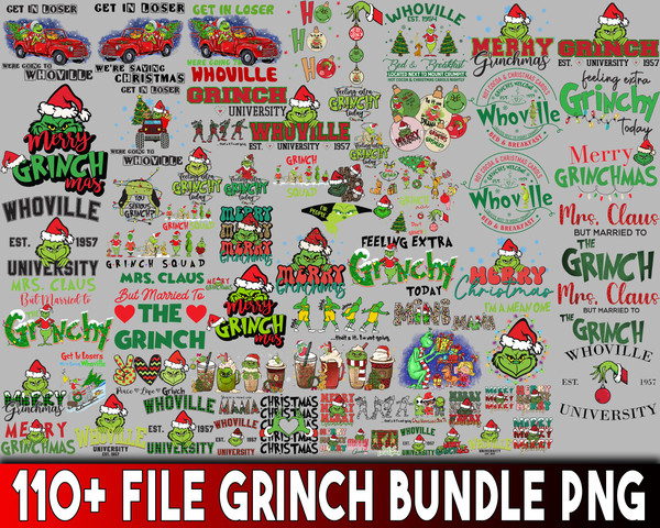 110+ file Grinch bundle png .jpg