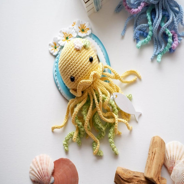 Crochet Jellyfish Pattern PDF, Crochet Plushie Patterns Amigurumi